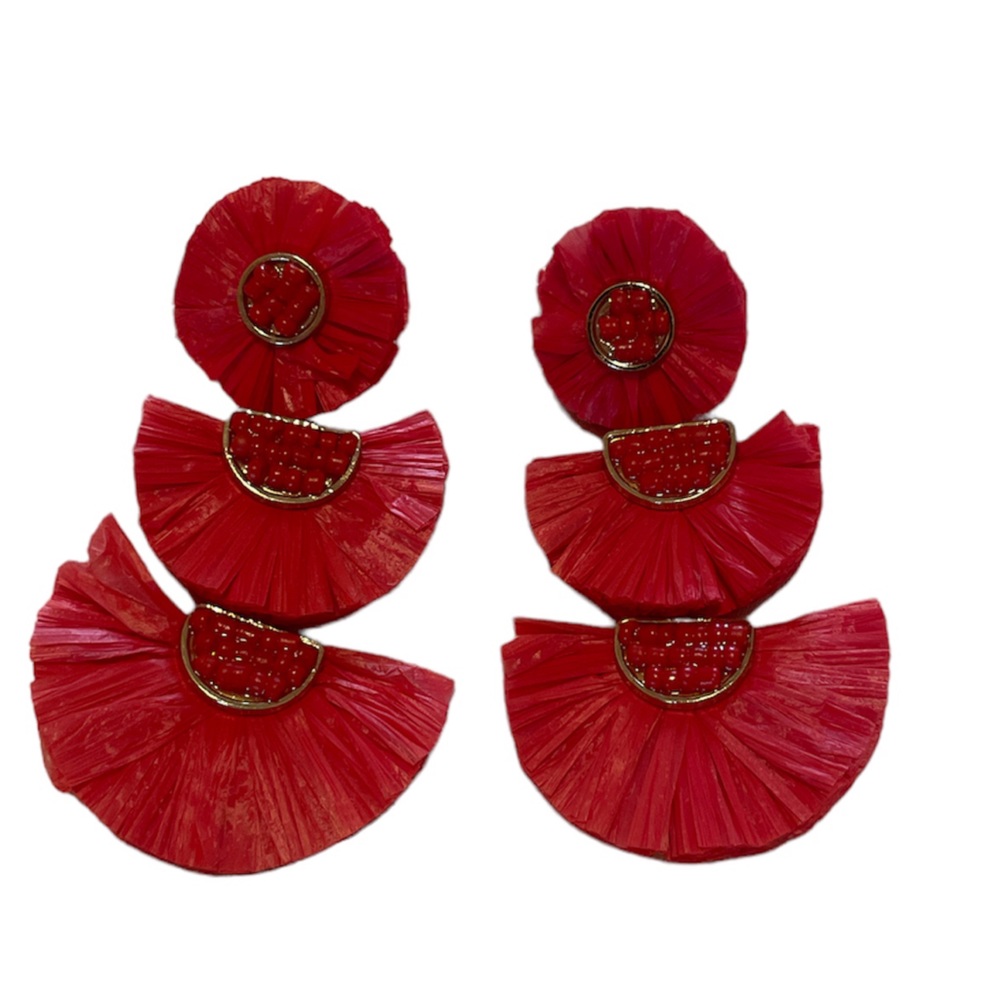 Red Statement Earrings